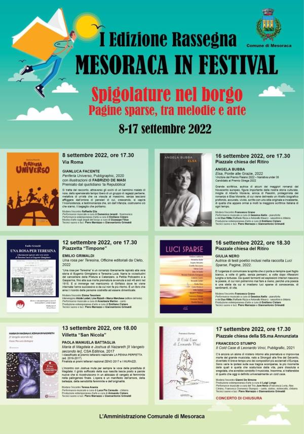 Mesoraca, al via la prima rassegna di "Spigolature nel borgo: pagine sparse, tra melodie e arte" images Mesoraca, al via la prima rassegna di "Spigolature nel borgo: pagine sparse, tra melodie e arte"