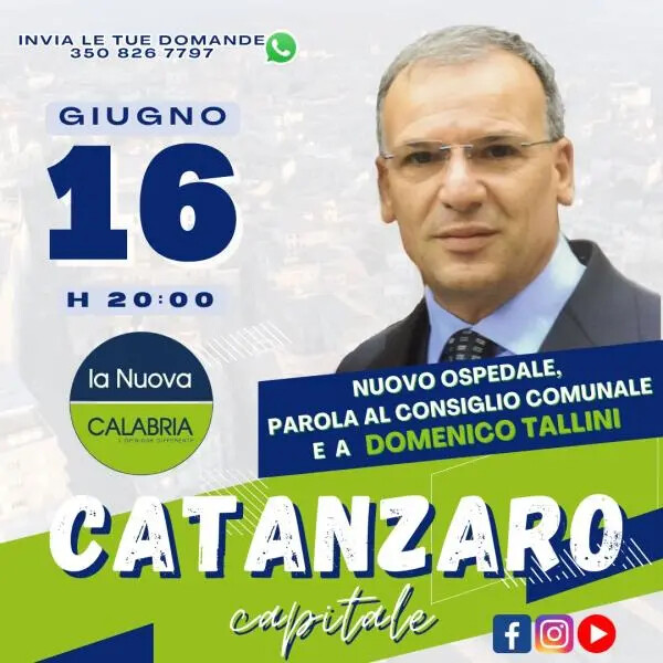 images Catanzaro Capitale, il Consiglio discute del nuovo ospedale: ospite Tallini (DIRETTA DALLE 20)