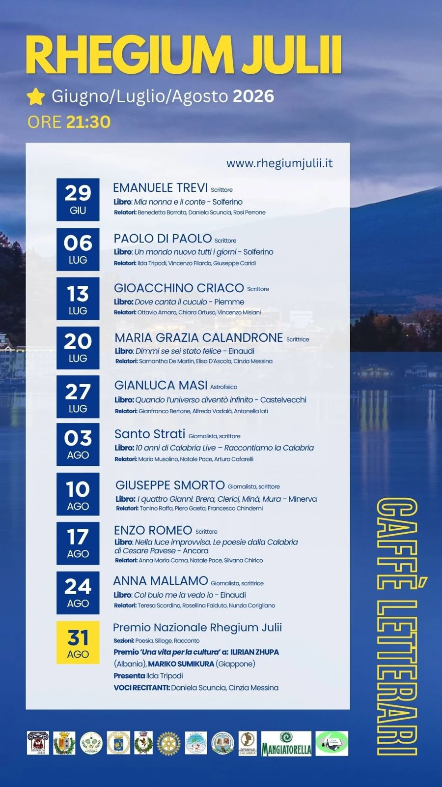 Reggio presenta il programma estivo dei “Caffè letterari” 