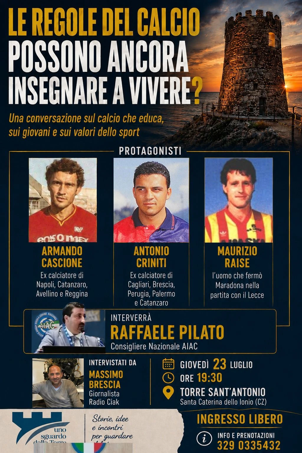 Il calcio è diventato un'industria, ma chi educa i ragazzi? Giovedì 23 luglio il talk a Santa Caterina dello Ionio