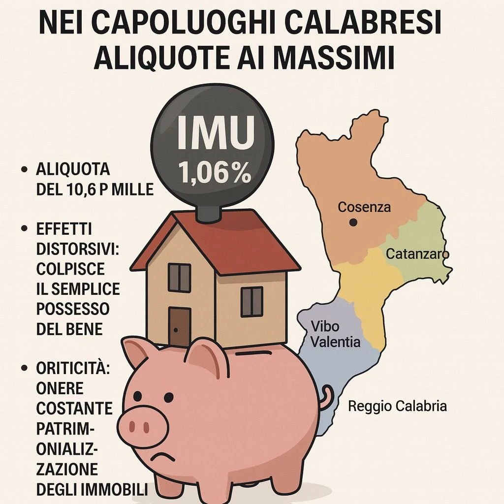 Saldo IMU del 16 dicembre: nei capoluoghi Calabresi aliquote ai massimi