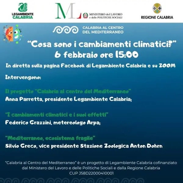 images “Cosa sono i cambiamenti climatici?”: il webinar di Legambiente sulle sfide ambientali del Mediterraneo