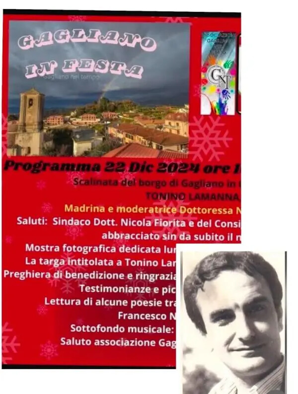 Con ‘Gagliano in Festa’ anche la dedica di una scalinata al poeta dialettale Tonino Lamanna images Con ‘Gagliano in Festa’ anche la dedica di una scalinata al poeta dialettale Tonino Lamanna
