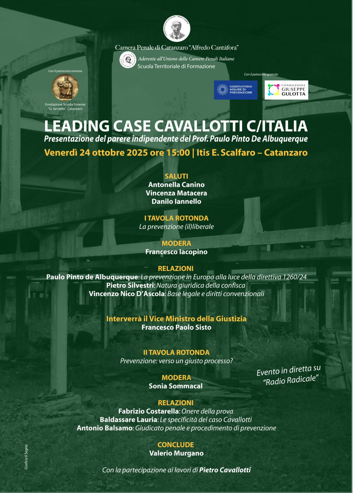 Sistema di prevenzione italiano, a Catanzaro un incontro della Camera Penale “Alfredo Cantafora”