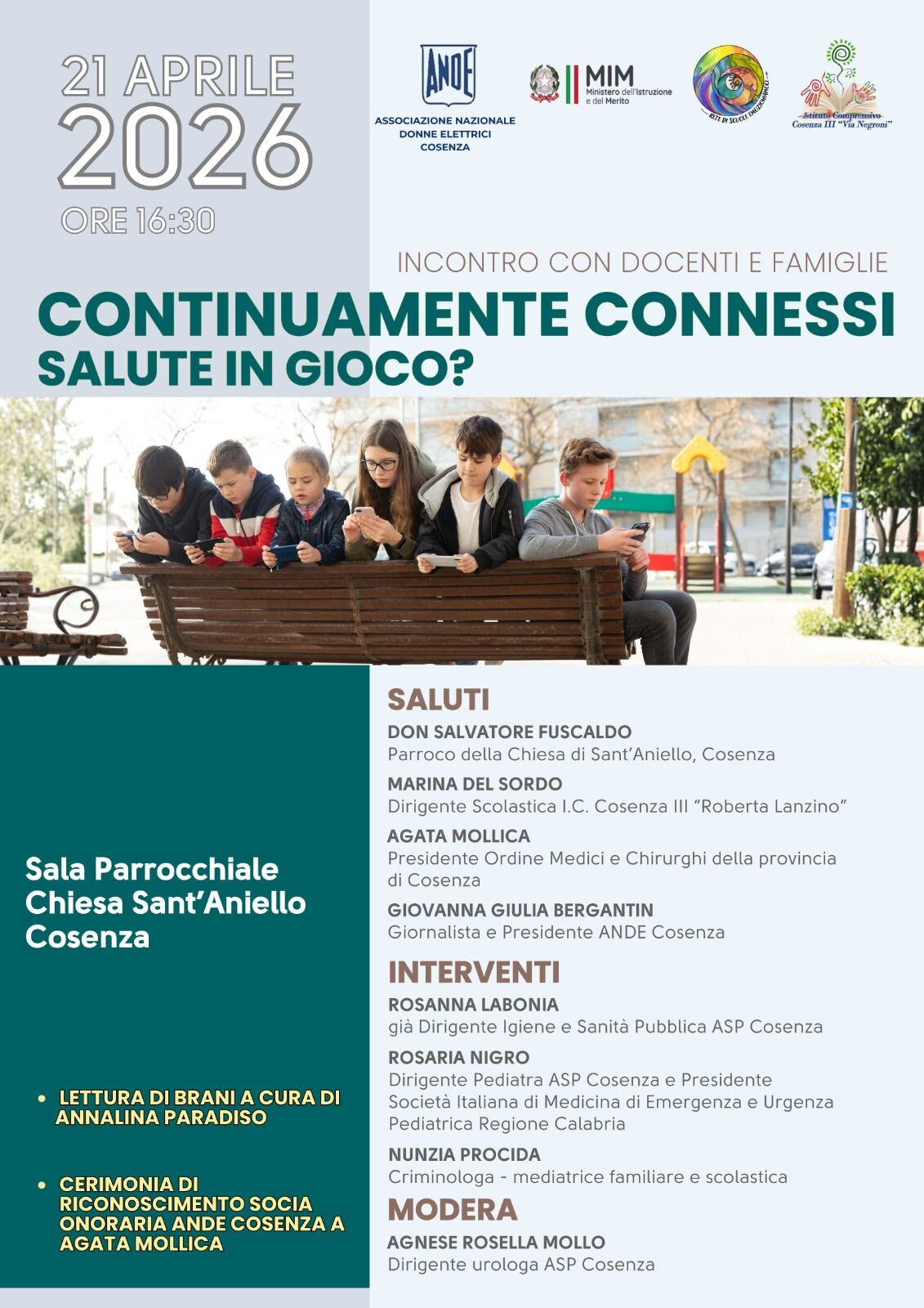 images Bambini sempre più esposti agli schermi: a Cosenza un incontro pubblico su salute, sviluppo e rischi digitali