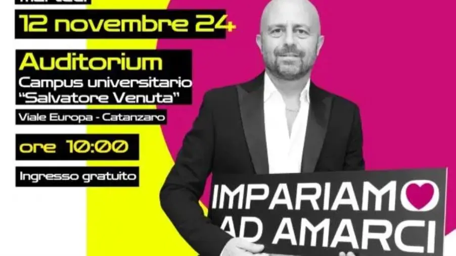 images Catanzaro, Luca Abete sarà all'UMG per il tour universitario #noncifermanessuno