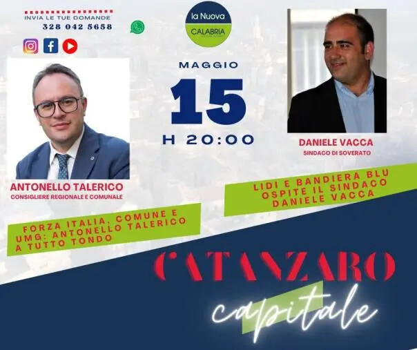 Catanzaro Capitale. Forza Italia, Comune e università: parla Antonello Talerico (DIRETTA ALLE 20) images Catanzaro Capitale. Forza Italia, Comune e università: parla Antonello Talerico (DIRETTA ALLE 20)