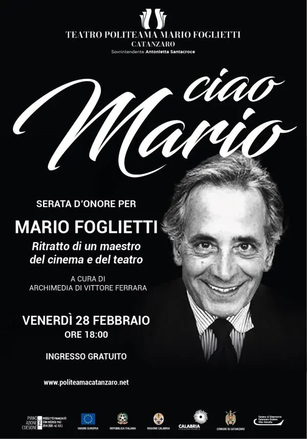 images Catanzaro, il Teatro Politeama ricorda Mario Foglietti con una serata in suo onore