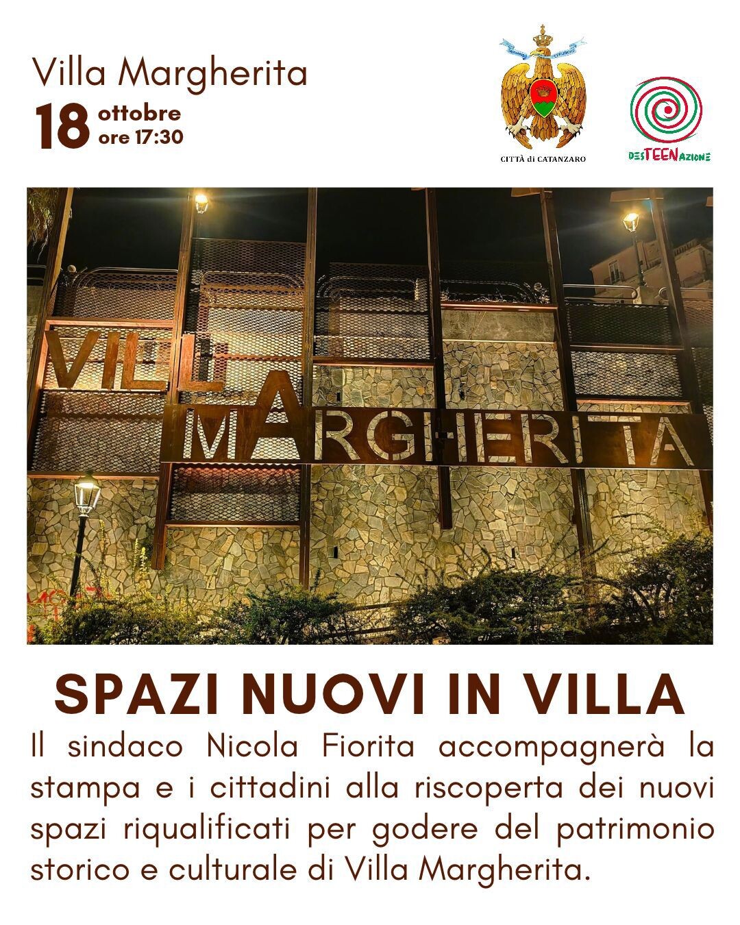 images Villa Margherita: domenica 18 ottobre la presentazione degli interventi di recupero e valorizzazione