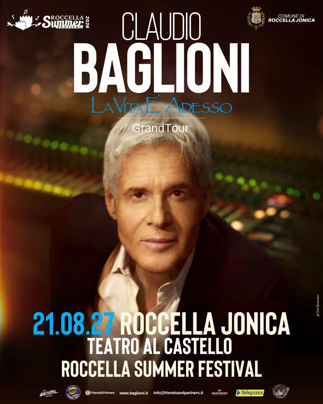 Posticipato al 2027 il “GrandTour La Vita è adesso” di Claudio Baglioni: ecco le nuove date
