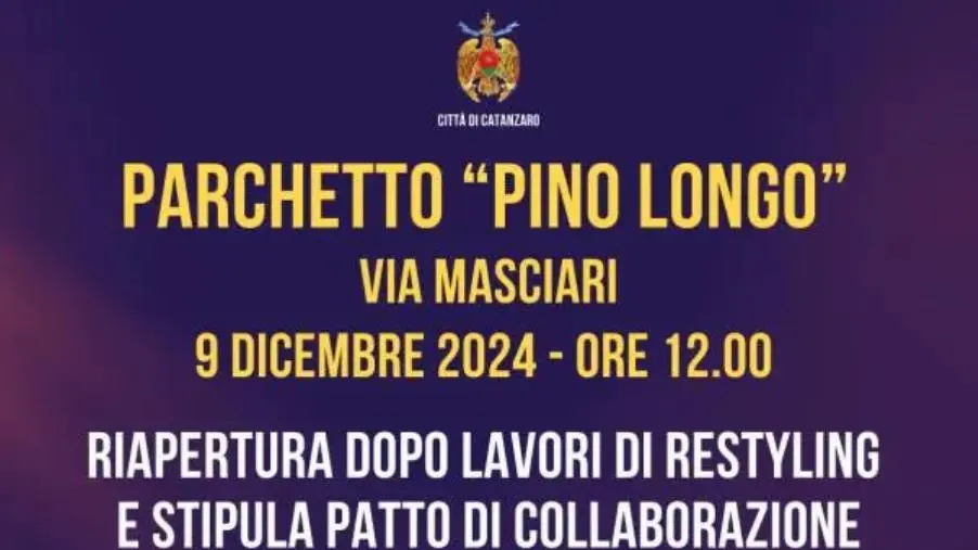 images Riapre il Parchetto "Pino Longo" a Catanzaro, stipulato anche il Patto di Collaborazione con l'associazione evangelica "El Shaddai"
