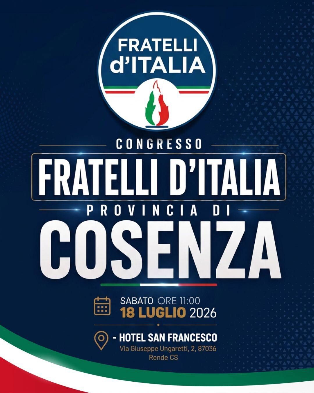 images Fratelli d’Italia, il 18 luglio il congresso provinciale: di Cosenza al voto presidente e coordinamento 