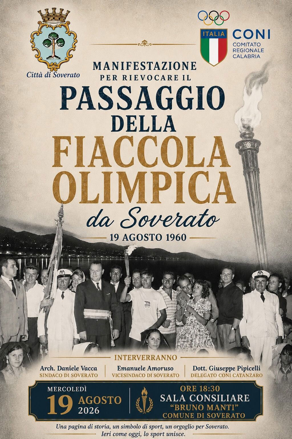 Il Coni Catanzaro rievoca il passaggio a Soverato della Fiaccola Olimpica nel 1960 images Il Coni Catanzaro rievoca il passaggio a Soverato della Fiaccola Olimpica nel 1960