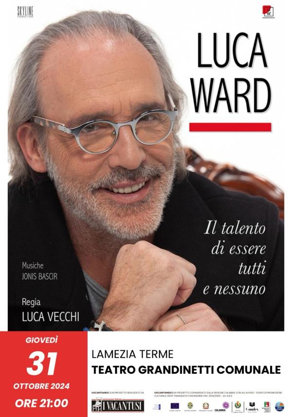 images Lamezia, Luca Ward apre la nuova rassegna teatrale “Vacantiandu 2024” &nbsp;
