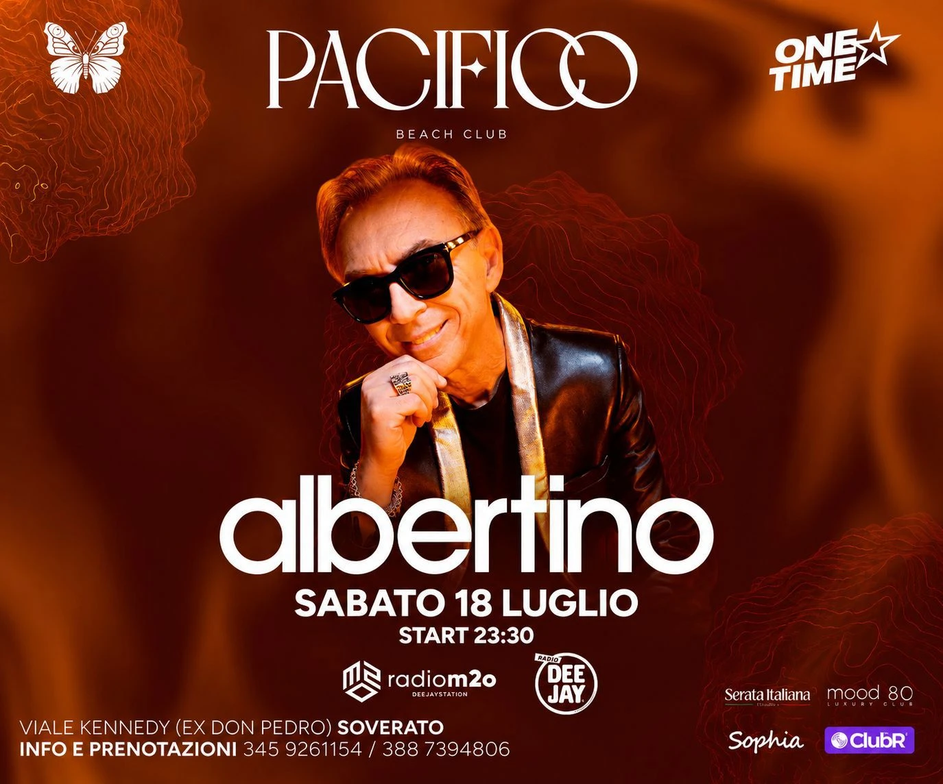 Albertino accende la notte di Soverato: sabato 18 Luglio sarà protagonista al Pacifico Club
