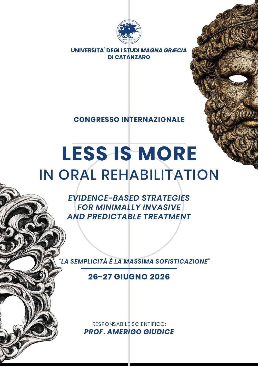 A Catanzaro il 26 e 27 giugno "Less is More in Oral Rehabilitation", congresso internazionale di chirurgia orale e maxillo-facciale
