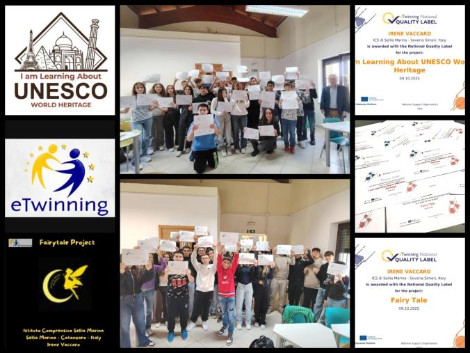 L’IC Sellia Marina - Soveria Simeri premiato con il "National Quality Label" per i progetti eTwinning