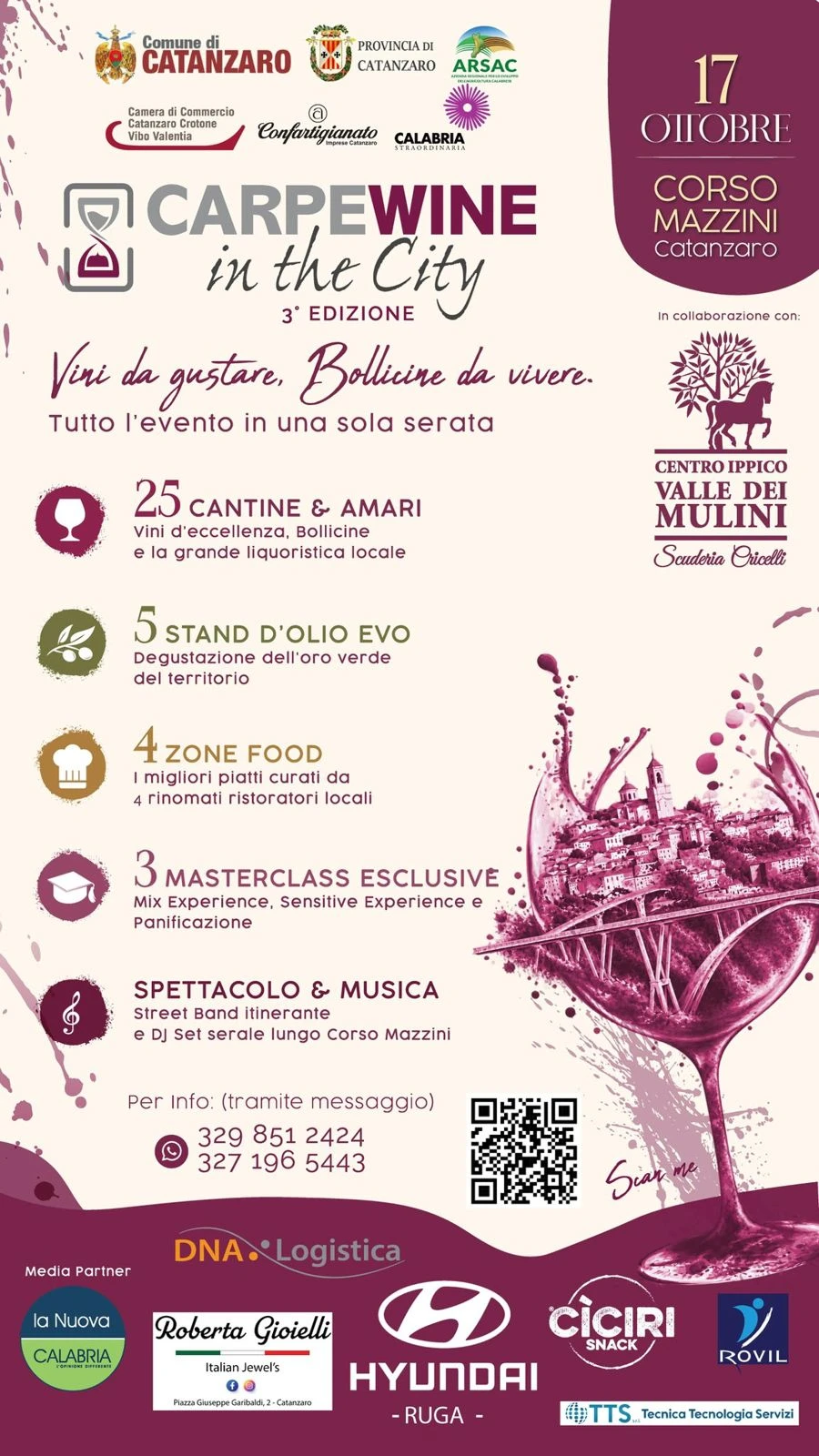 Catanzaro, torna “Carpe Wine in the City” e sull’isola pedonale sarà festa: martedì la presentazione