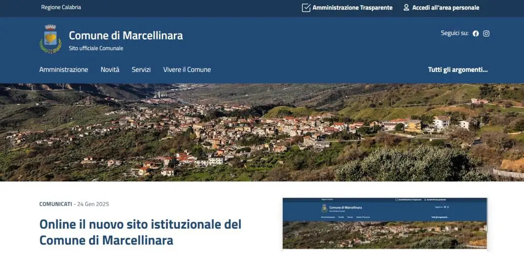 images È online il nuovo sito istituzionale del Comune di Marcellinara