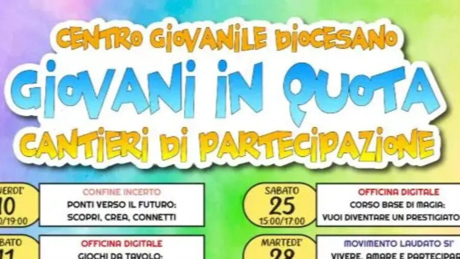 “Giovani in quota”: i cantieri di partecipazione del centro giovanile diocesano di Borgia images “Giovani in quota”: i cantieri di partecipazione del centro giovanile diocesano di Borgia