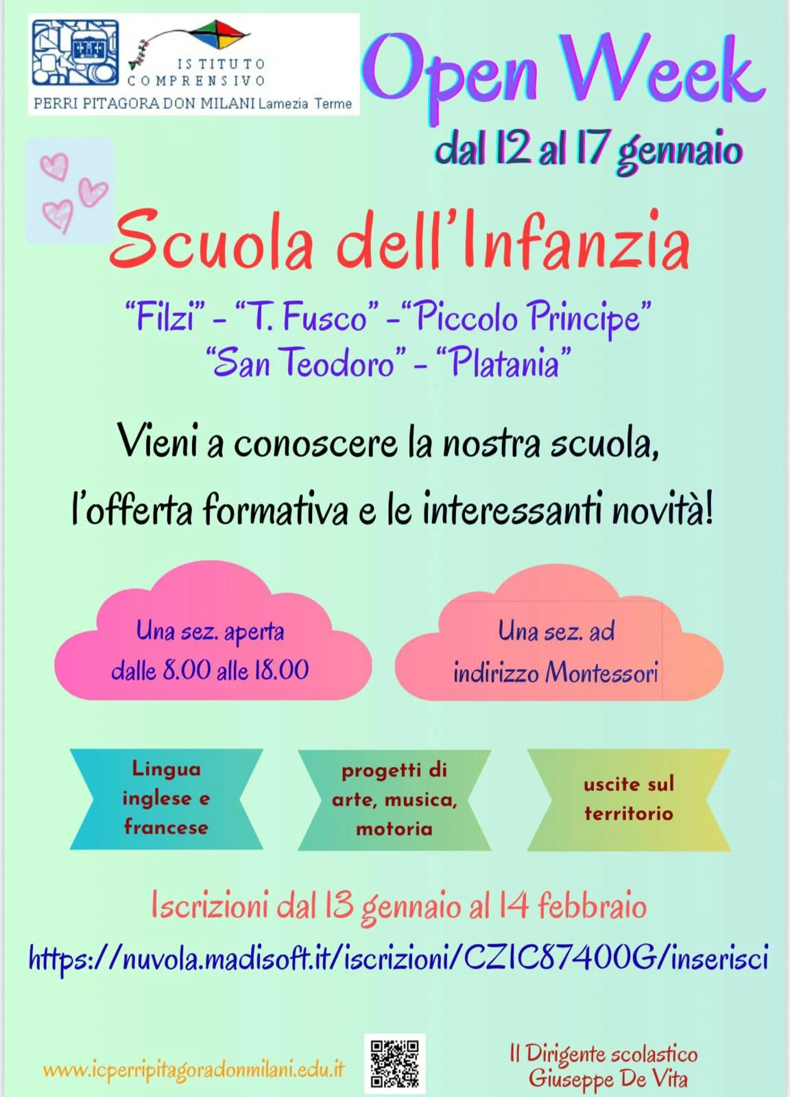 L'Istituto comprensivo Perri - Pitagora - Don Milani presenta l'offerta formativa




