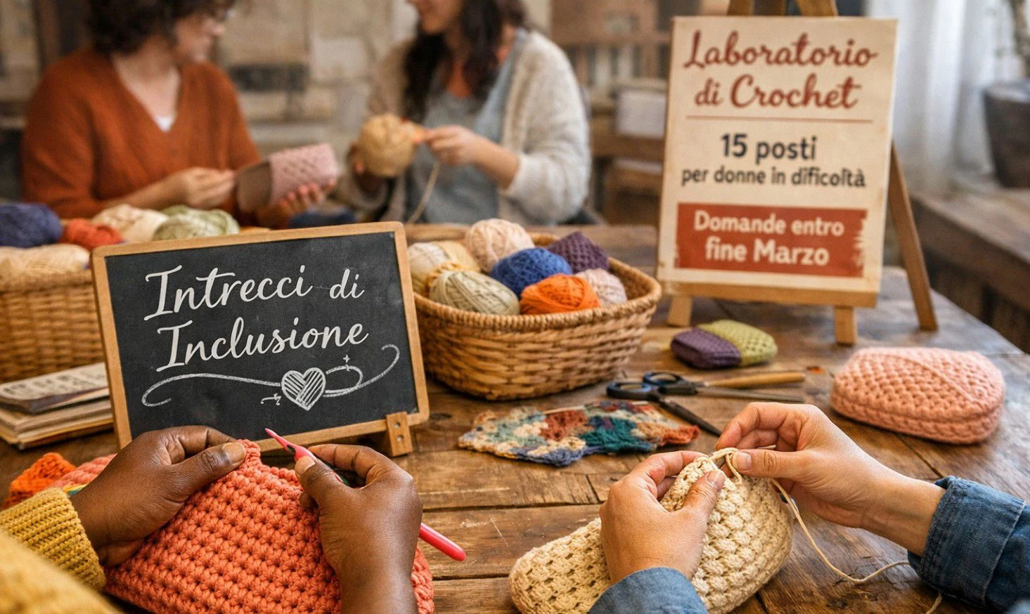 “Intrecci di Inclusione” a Catanzaro, domande entro fine marzo per il laboratorio di crochet 