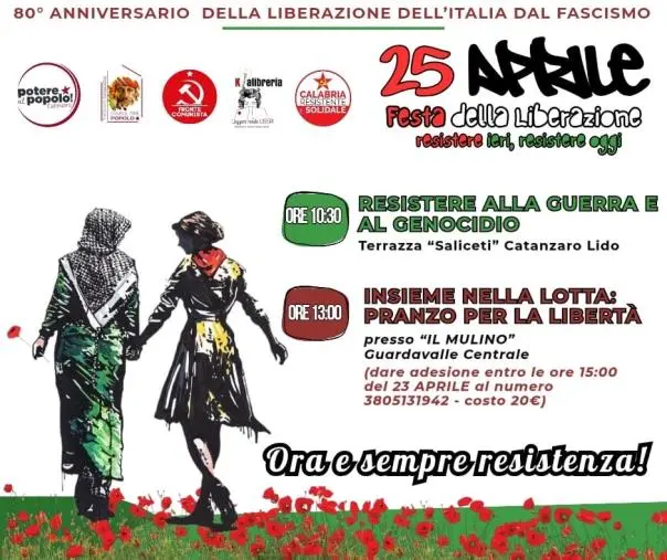Festa della Liberazione, le iniziative di "Potere al Popolo" a Catanzaro e Guardavalle images Festa della Liberazione, le iniziative di "Potere al Popolo" a Catanzaro e Guardavalle