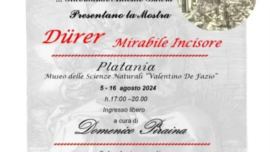 images Platania, dal 5 al 16 agosto Albrecht Dürer in mostra al Museo “Valentino De Fazio” 