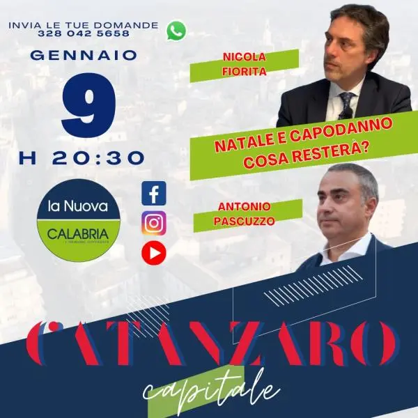 Catanzaro Capitale, il resoconto degli eventi natalizi e Fiorita a metà percorso (DIRETTA 20.30) images Catanzaro Capitale, il resoconto degli eventi natalizi e Fiorita a metà percorso (DIRETTA 20.30)