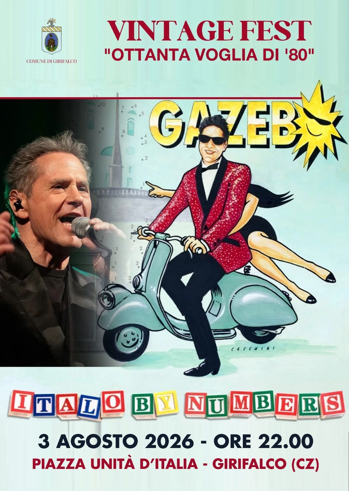 Il mito degli anni ’80 arriva a Girifalco: stasera Gazebo protagonista del Vintage Fest 