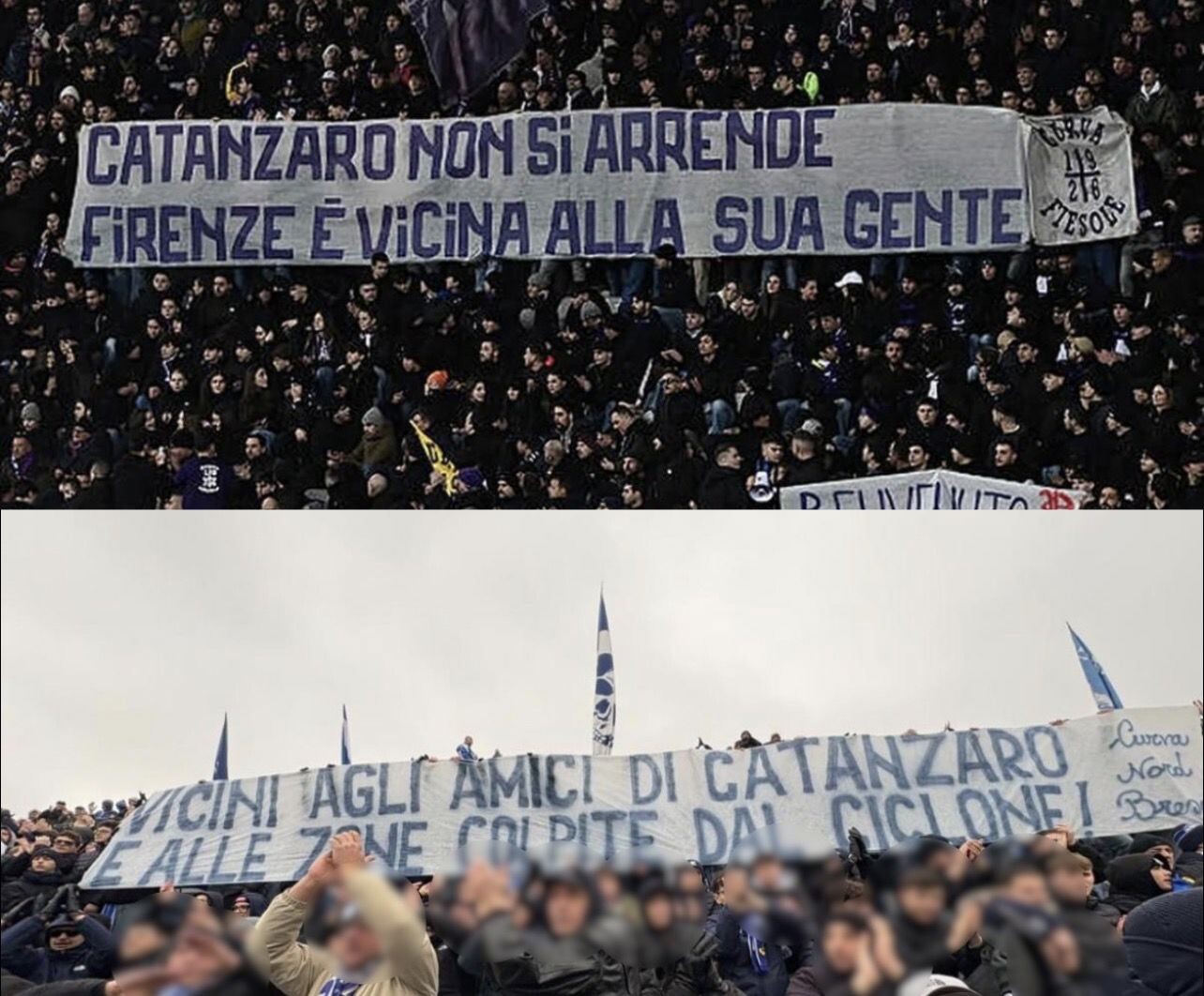 Solidarietà dalle curve: Brescia e Firenze vicine a Catanzaro dopo i danni causati dal ciclone images Solidarietà dalle curve: Brescia e Firenze vicine a Catanzaro dopo i danni causati dal ciclone