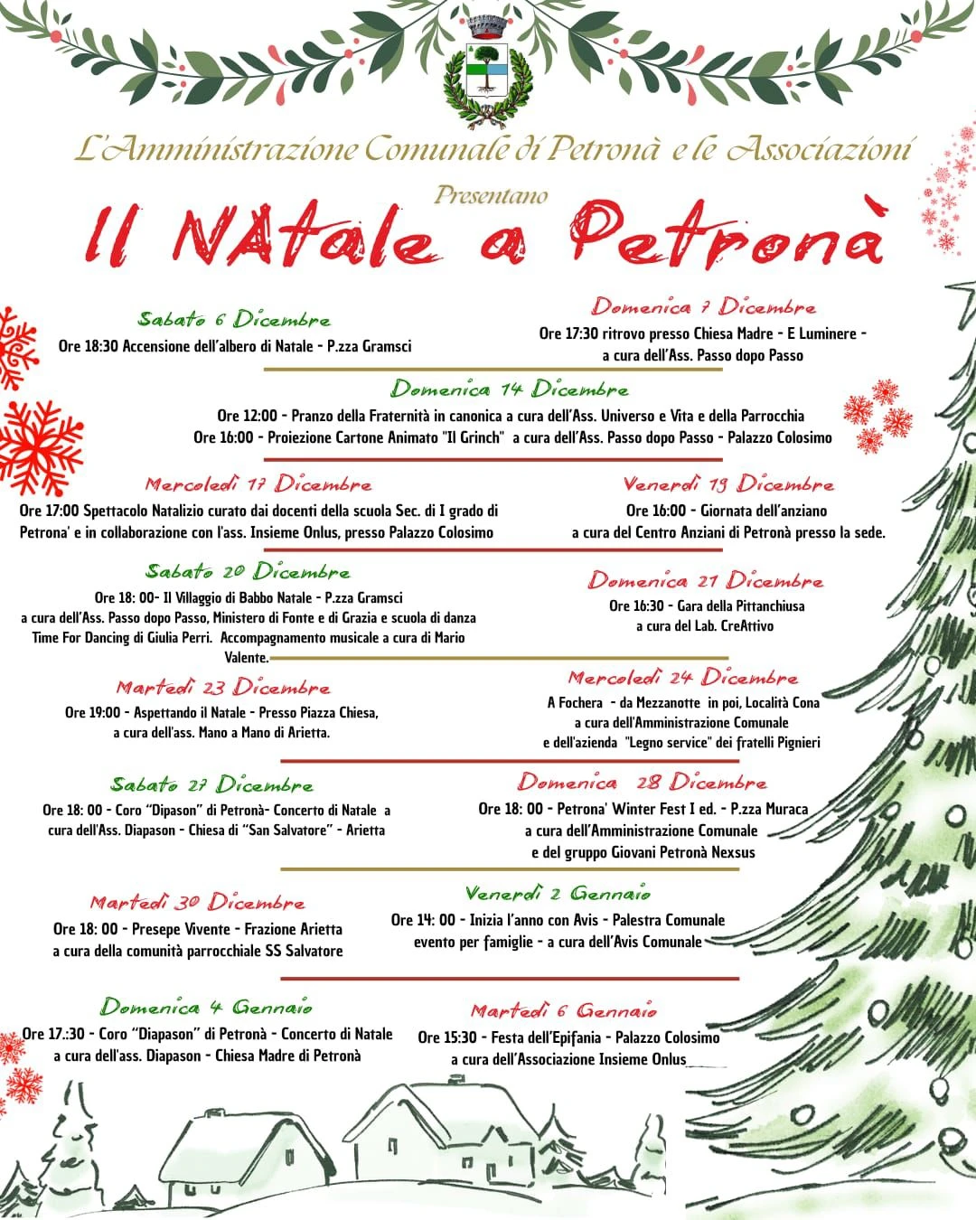 Il Natale a Petronà: un mese di eventi e tradizioni 