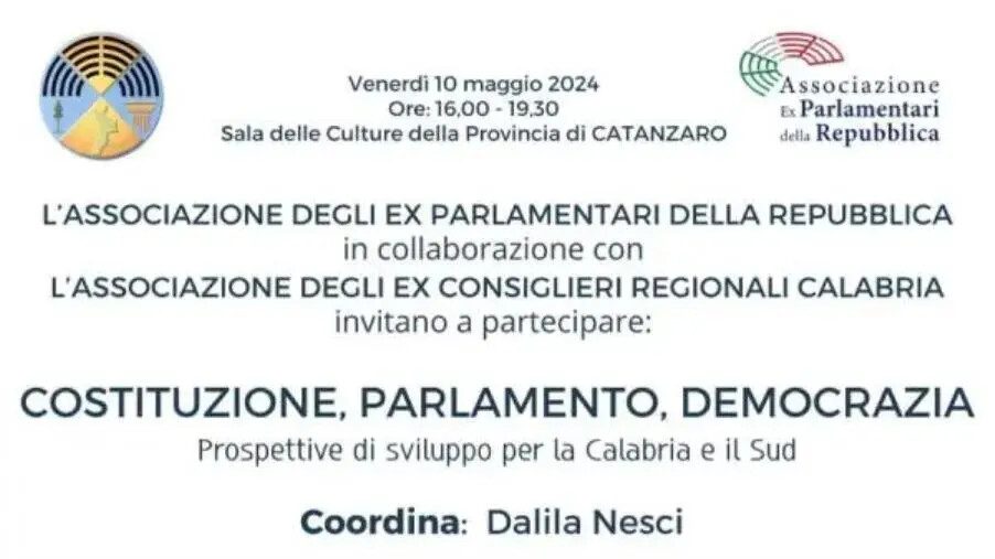 images Autonomia differenziata e premierato, gli ex Parlamentari a Catanzaro il 10 maggio
