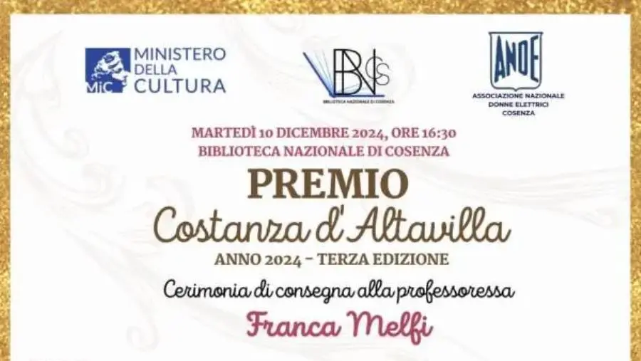 images Premio Costanza D’Altavilla 2024, cerimonia di consegna  alla Biblioteca Nazionale di Cosenza