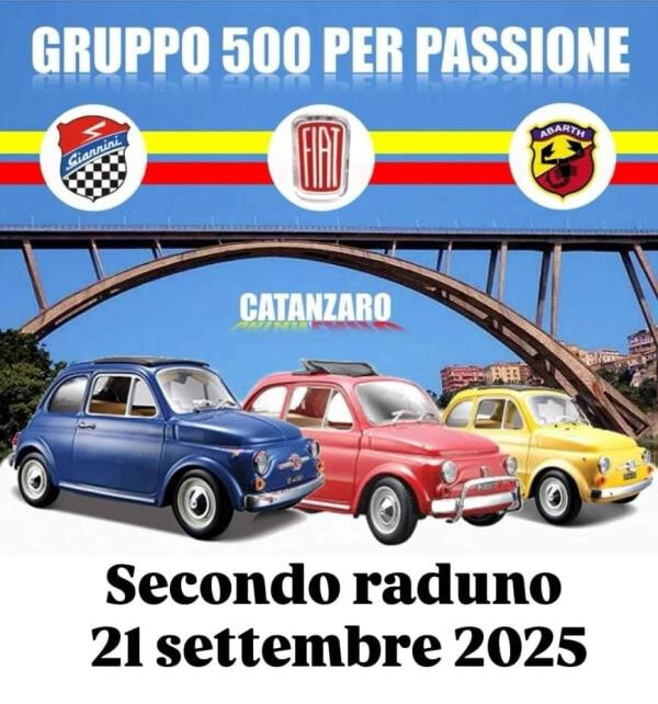 Secondo raduno di Fiat 500 e auto d'epoca: appuntamento a domenica 21 settembre a Catanzaro images Secondo raduno di Fiat 500 e auto d'epoca: appuntamento a domenica 21 settembre a Catanzaro