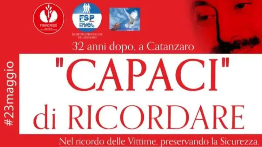 images "Capaci di Ricordare", a Catanzaro l'iniziativa organizzata da Fsp, Fervicredo e "La voce della legalità"