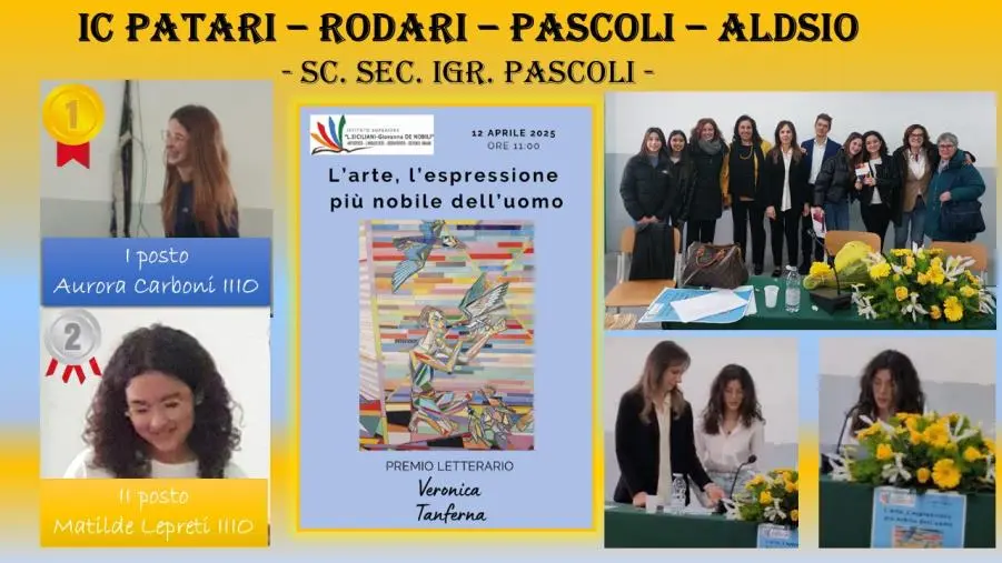 La scuola Pascoli conquista il podio della VII edizione del Premio letterario “Veronica Tanferna" images La scuola Pascoli conquista il podio della VII edizione del Premio letterario “Veronica Tanferna"