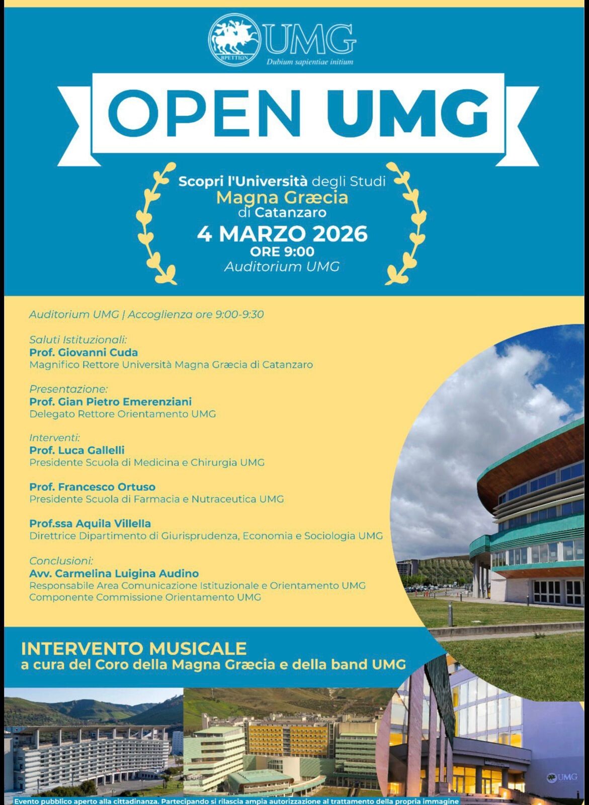 Open UMG, giornate di orientamento all’Università Magna Graecia di Catanzaro images Open UMG, giornate di orientamento all’Università Magna Graecia di Catanzaro