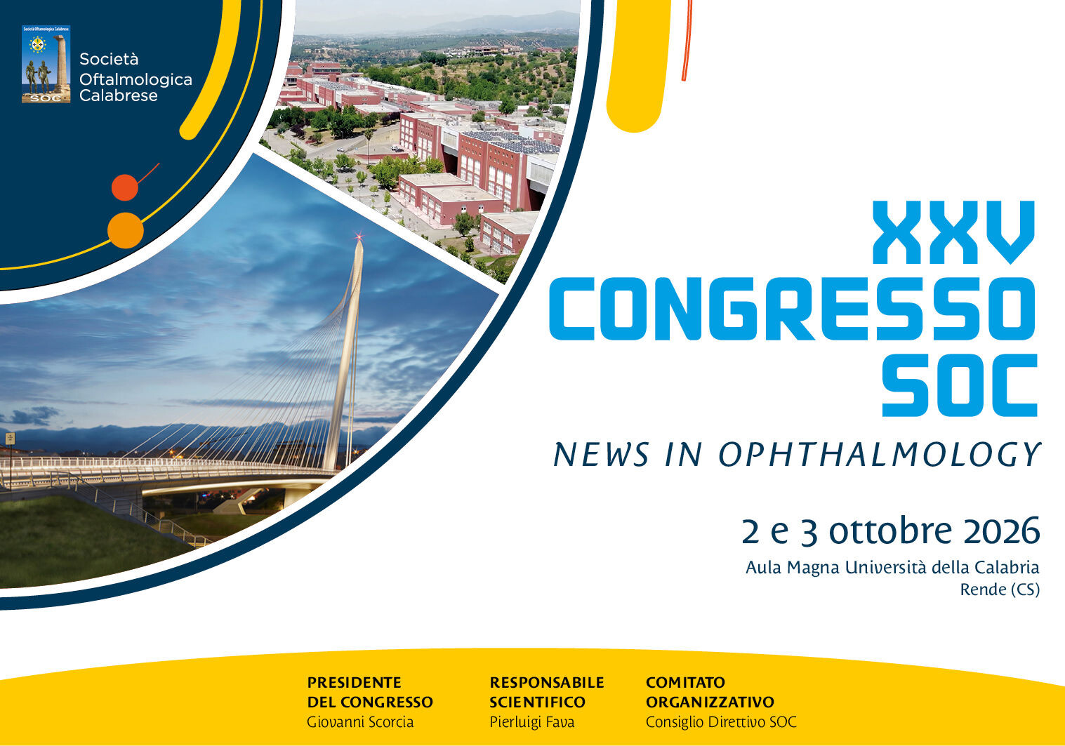 images All’Università della Calabria il XXV Congresso SOC “News in Ophthalmology”
