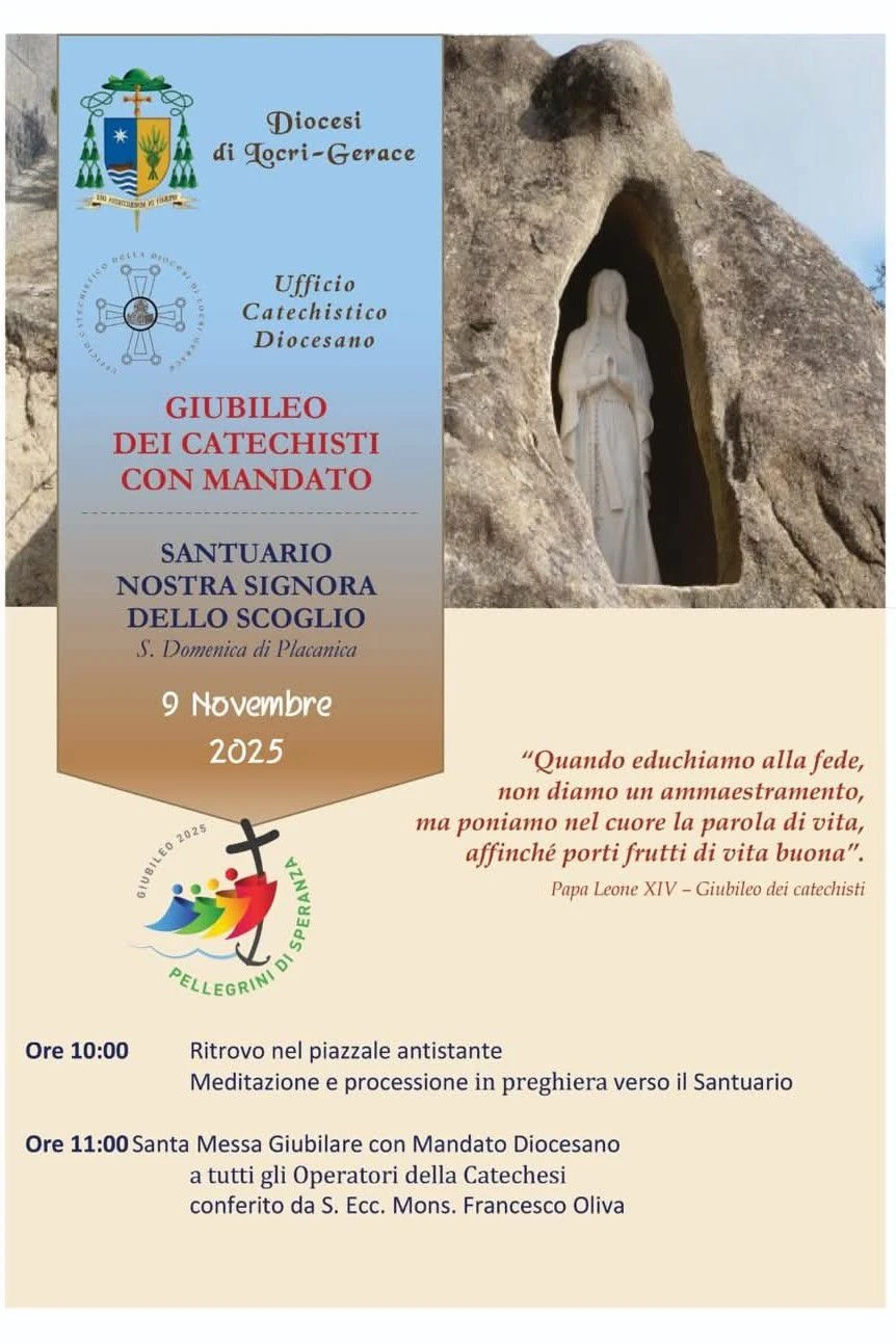 Domenica 9 novembre a Santa Domenica il Giubileo dei Catechisti di Locri-Gerace
