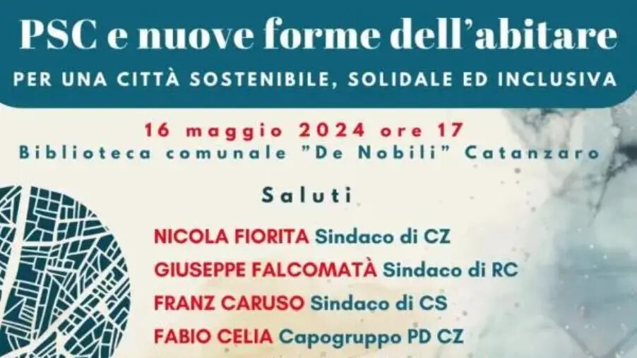 images “PSC e nuove forme dell’abitare", oggi a Catanzaro un incontro promosso dal Pd della Calabria