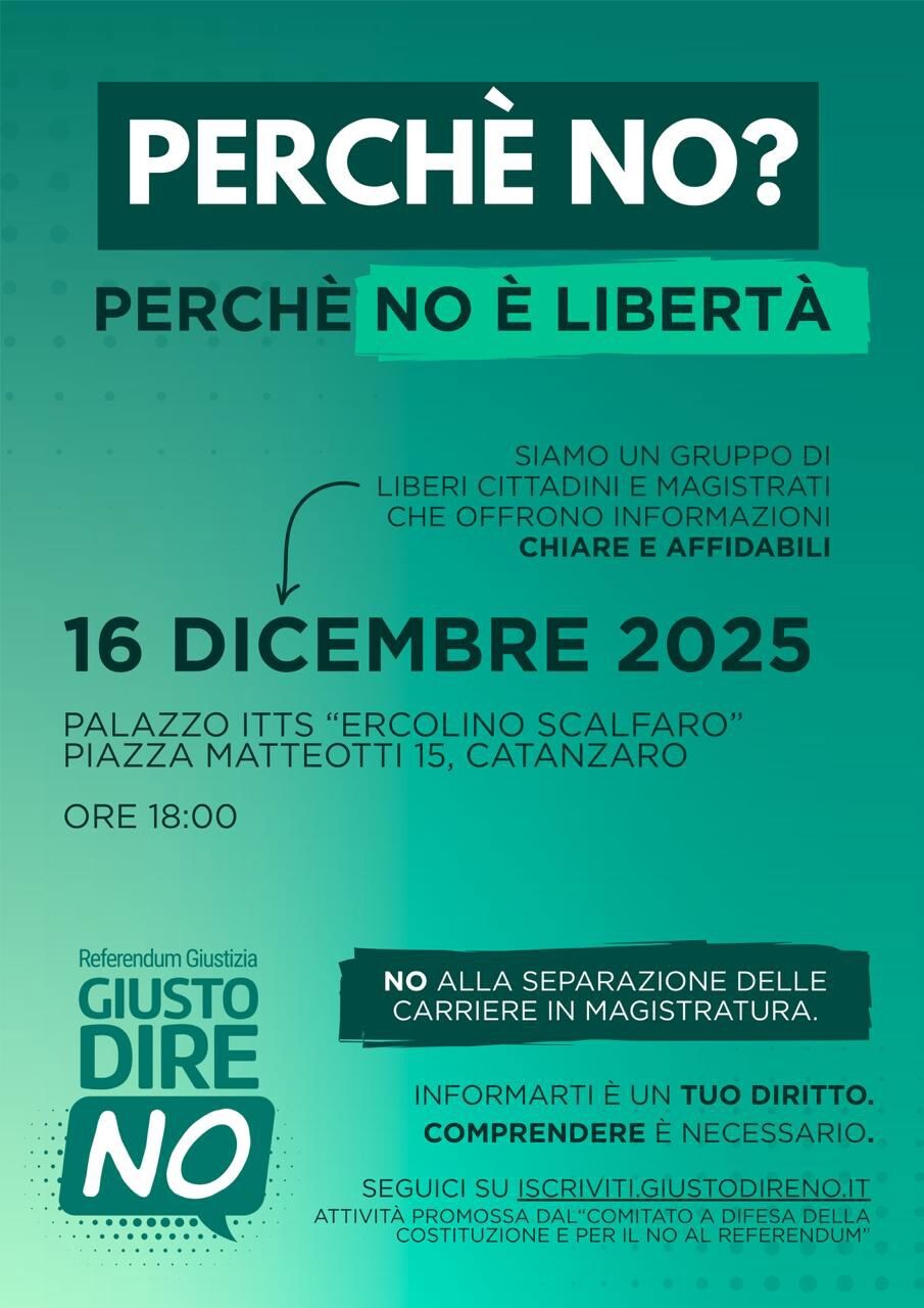 images Catanzaro, il 16 dicembre la presentazione del Comitato a Difesa della Costituzione per il NO al referendum
