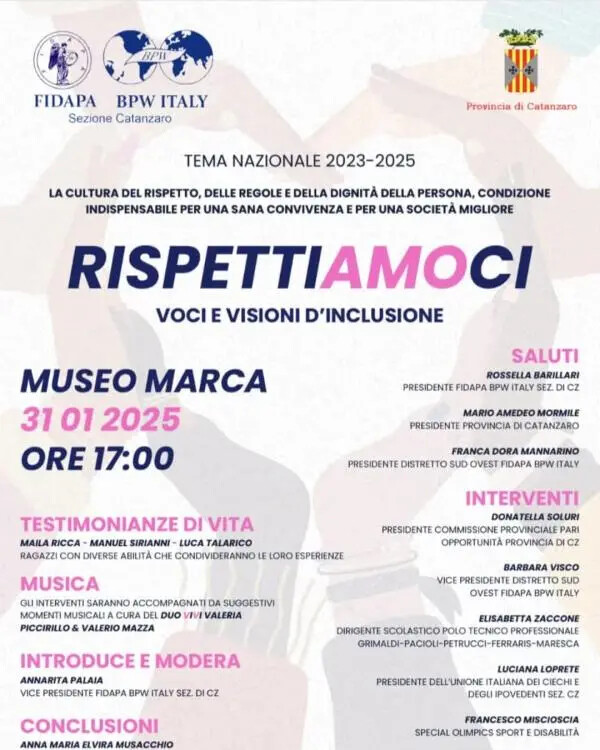 images Catanzaro, la Fidapa presenta “La Cultura del rispetto, delle regole e della dignità della persona"