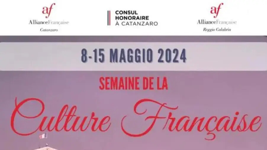 Dall'8 al 15 maggio la "Semaine de la culture" di Alliance Française Catanzaro e Reggio images Dall'8 al 15 maggio la "Semaine de la culture" di Alliance Française Catanzaro e Reggio
