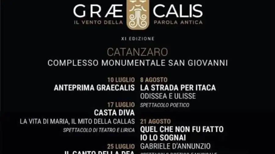 Graecalis torna a Catanzaro: date e spettacoli della XI edizione della rassegna images Graecalis torna a Catanzaro: date e spettacoli della XI edizione della rassegna