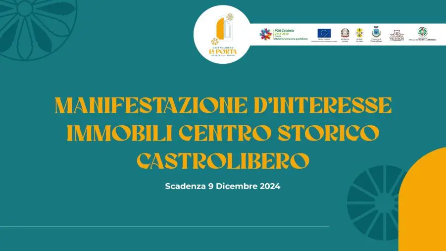 Continua la rigenerazione del centro storico di Castrolibero: al via le manifestazioni d'interesse per "Il borgo dei saperi senza tempo" images Continua la rigenerazione del centro storico di Castrolibero: al via le manifestazioni d'interesse per "Il borgo dei saperi senza tempo"