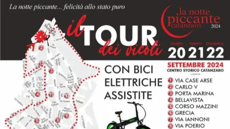 images Notte piccante a Catanzaro, il “Tour dei vicoli” si farà con la bici elettrica