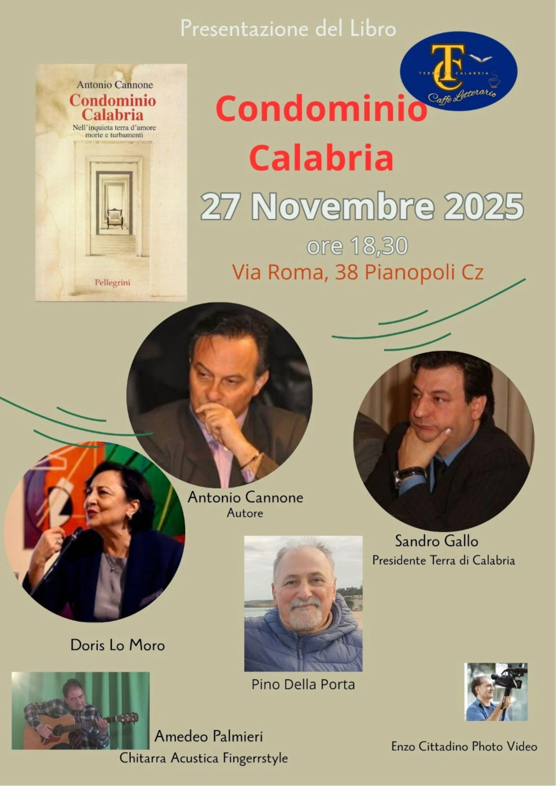A Pianopoli la presentazione del libro “Condominio Calabria” di Antonio Cannone