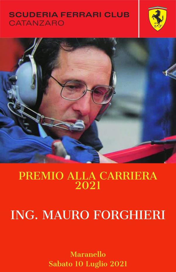 La Scuderia Ferrari Club di Catanzaro vola a Maranello per consegnare il “Premio alla Carriera 2021” all’ingegnere Mauro Forghieri images La Scuderia Ferrari Club di Catanzaro vola a Maranello per consegnare il “Premio alla Carriera 2021” all’ingegnere Mauro Forghieri