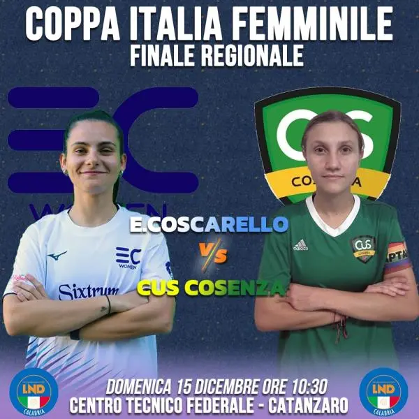 images Calcio femminile, domenica 15 dicembre a Catanzaro la finale regionale di Coppa Italia